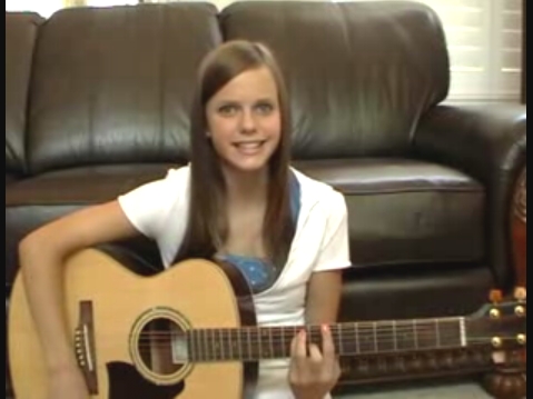 tiffany alvord in her sep 13, 2008 video, performing her original song ~I Wanted To Say~